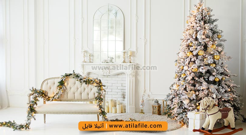 پس زمینه آتلیه ای عکس کریسمس