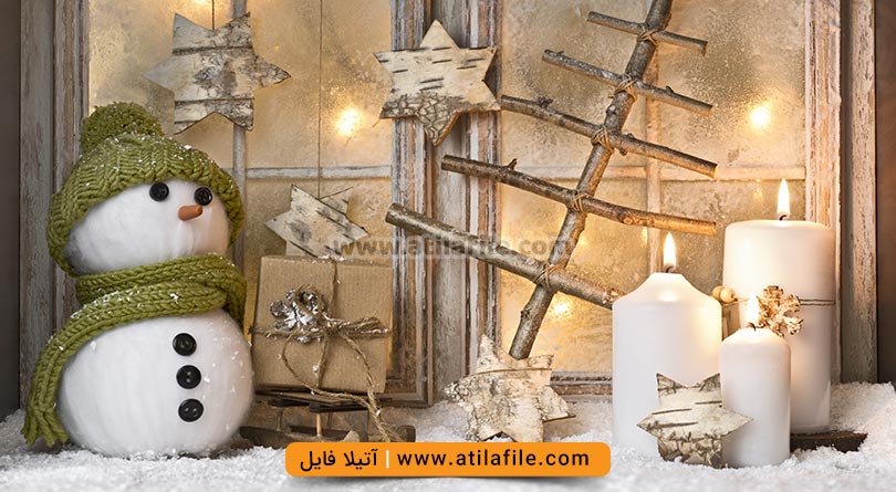 بک گراند زمستانی دکور آتلیه