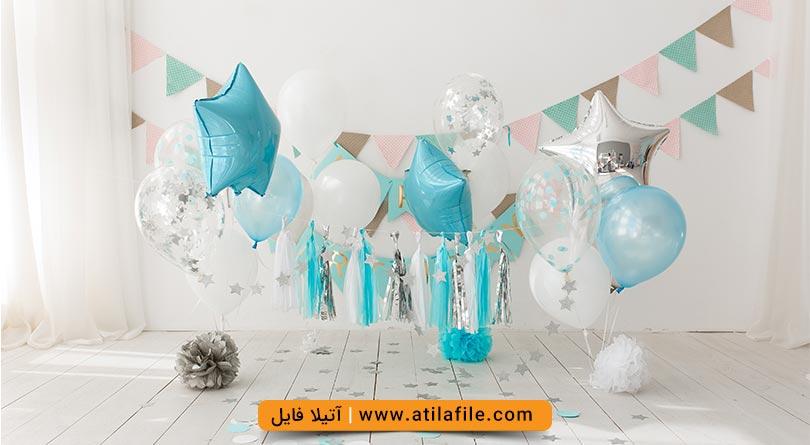 بک گراند تولد برای فتوشاپ و طراحی اتلیه ای