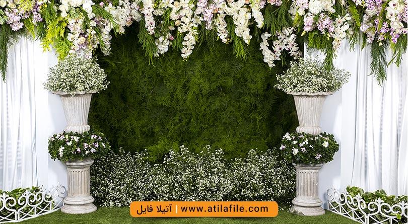 پس زمینه عروس برای فتوشاپ با طاق گل